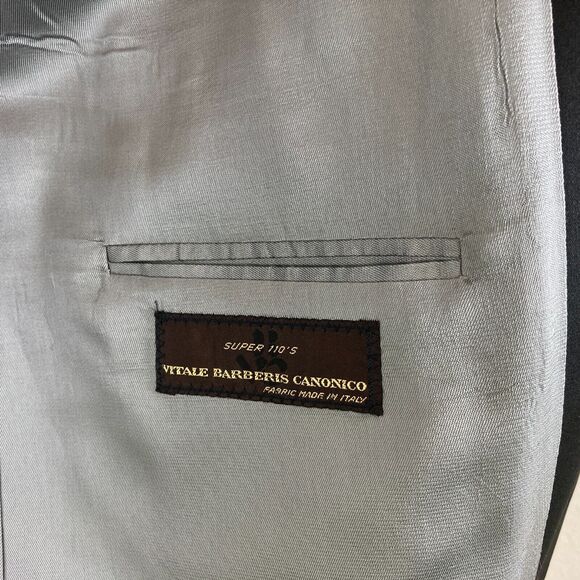 Tallia Uomo Men's Black Tuxedo Jacket Size 44R Wedding Prom - Picture 7 of 8